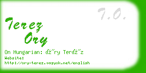terez ory business card
